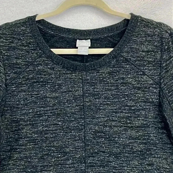 Chico’s Zenergy Pullover Tunic Sweater Size 12/14 (Chico’s 2) Heathered Black - Picture 2 of 11